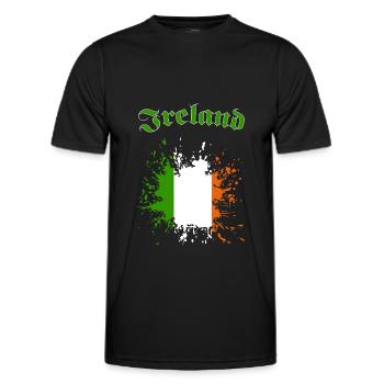 Ireland - Männer Funktions-T-Shirt - Schwarz - Vorne - AI Model Male 178 dark (178cm)