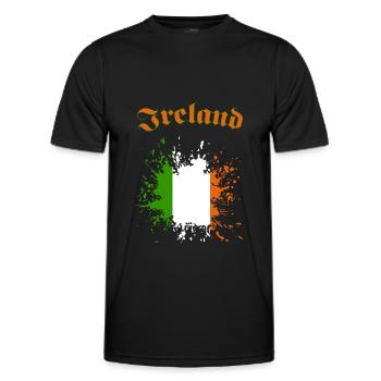 Ireland Shamrock - Männer Funktions-T-Shirt - Schwarz - Vorne - AI Model Male 178 dark (178cm)
