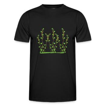 Plants Symbol Bush Garden - Men's Functional T-Shirt - black - Front - AI Model Male 178 dark (178cm)