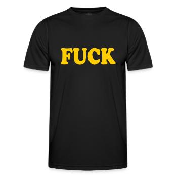 Fuck - Männer Funktions-T-Shirt - Schwarz - Vorne - AI Model Male 178 dark (178cm)
