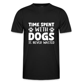Zeit mit Hunden - Männer Funktions-T-Shirt - Schwarz - Vorne - AI Model Male 178 dark (178cm)
