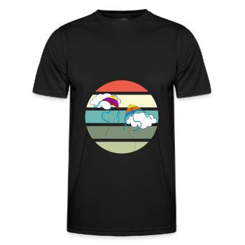 Cerfs-volants volants - Kitesurfer - T-shirt sport Homme - noir - Devant - AI Model Male 178 dark (178cm)