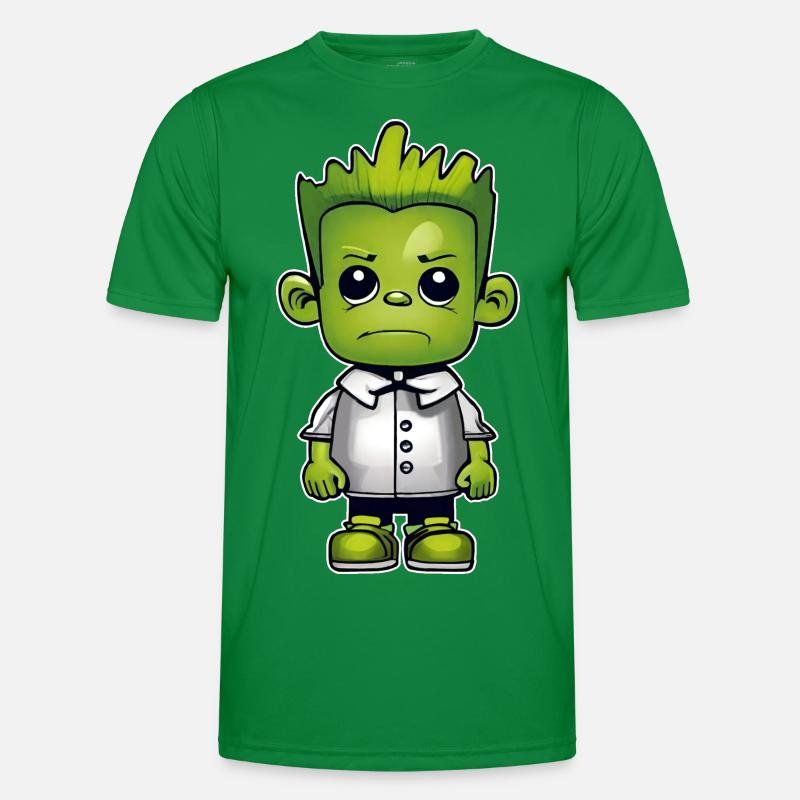 Monstre vert mignon T-shirt sport Homme