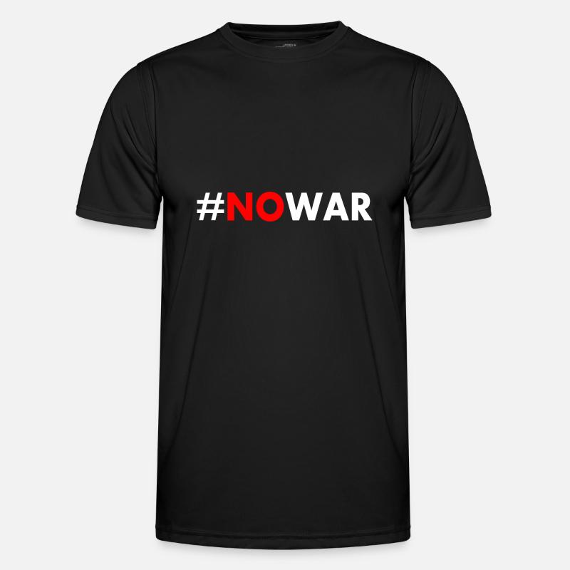 No war - Männer Funktions-T-Shirt - Schwarz