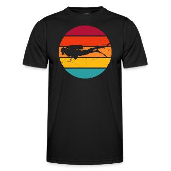 Scuba Diver Scuba Divers Men Scuba Diving - Men's Functional T-Shirt - black - Front - AI Model Male 178 dark (178cm)