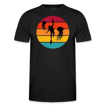 Diver Diver Hommes Scuba Diver Plongée Libre - T-shirt sport Homme - noir - Devant - AI Model Male 178 dark (178cm)