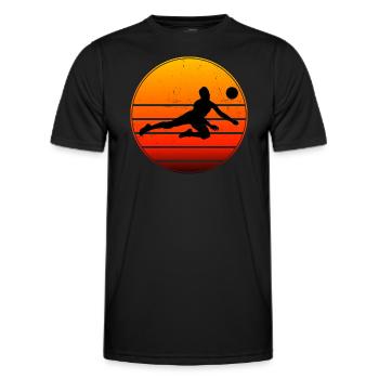 Volleyball Men's Volleyball Volleyball - Men's Functional T-Shirt - black - Front - AI Model Male 178 dark (178cm)