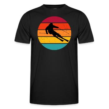 Skieurs Skieurs acrobatiques - T-shirt sport Homme - noir - Devant - AI Model Male 178 dark (178cm)