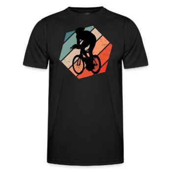Rennradfahren Roadbike Herren Rennradfahrer - Männer Funktions-T-Shirt - Schwarz - Vorne - AI Model Male 178 dark (178cm)