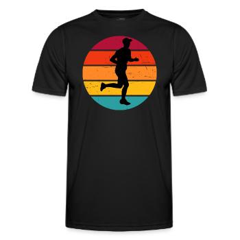 Course de cross-country Course de fond Jogging Femmes - T-shirt sport Homme - noir - Devant - AI Model Male 178 dark (178cm)