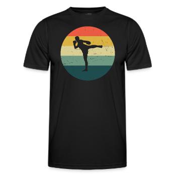 Thai Boxing Thai Boxing Men Thai Boxing Muay Thai - Men's Functional T-Shirt - black - Front - AI Model Male 178 dark (178cm)