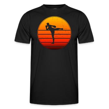 Femmes Muay Thai Boxe Thaï Boxe Thaï Thaï - T-shirt sport Homme - noir - Devant - AI Model Male 178 dark (178cm)