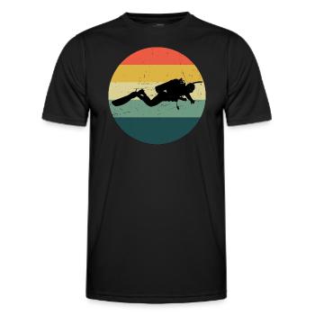 Scuba Diving Scuba Diver Diver Diver - Men's Functional T-Shirt - black - Front - AI Model Male 178 dark (178cm)