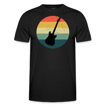 Electric guitar electric guitar acoustic guitar electronic g - Men's Functional T-Shirt - black - Front - AI Model Male 178 dark (178cm)