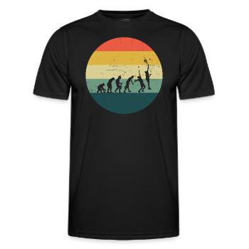Women's Paddle Tennis Men's Paddle Tennis Paddle - Men's Functional T-Shirt - black - Front - AI Model Male 178 dark (178cm)
