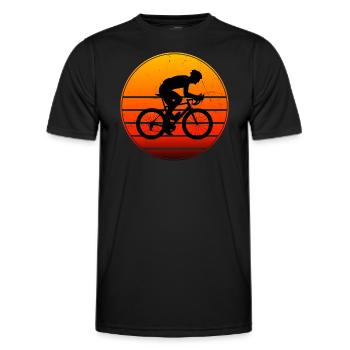 Road Cyclist Men Road Bike Road Bike Road Bike - Men's Functional T-Shirt - black - Front - AI Model Male 178 dark (178cm)