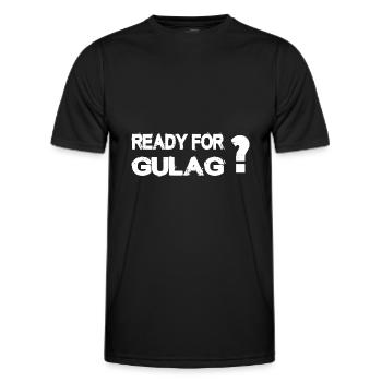 Gulag Gamer Zocker Gaming Warzone Gift Idea - Men's Functional T-Shirt - black - Front - AI Model Male 178 dark (178cm)
