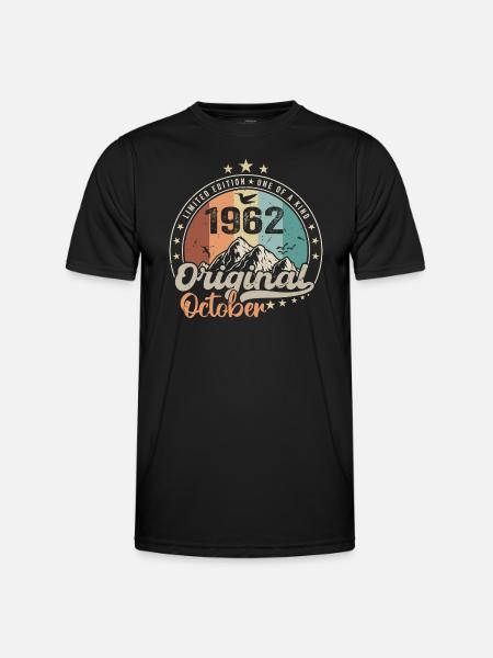 October | The Legends were born in October 1962 - Men's Functional T-Shirt - black