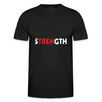 Bodybuilding Kleidung Trenbolon Gewichtheben - Männer Funktions-T-Shirt - Schwarz - Vorne - AI Model Male 178 dark (178cm)