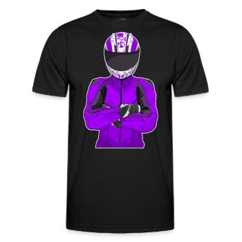 Motorcycle Lifestyle / Motorcycle / Motorcycle biker - Men's Functional T-Shirt - black - Front - AI Model Male 178 dark (178cm)