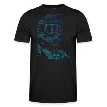 Vélo de montagne Homme Vélo de montagne - T-shirt sport Homme - noir - Devant - AI Model Male 178 dark (178cm)