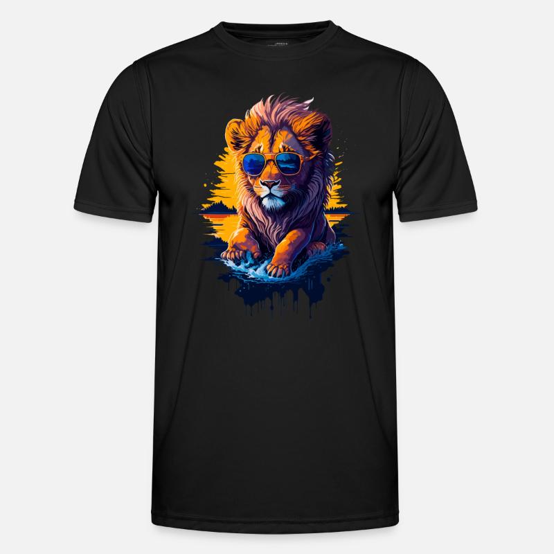 Mignon bébé lion T-shirt sport Homme