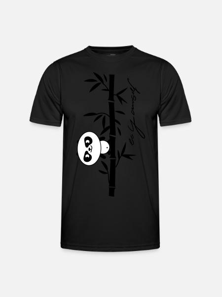 be yourself (panda) - Men's Functional T-Shirt - black