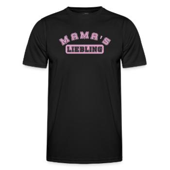 Mama's Liebling rosa Geschenk Mama Tochter - Männer Funktions-T-Shirt - Schwarz - Vorne - AI Model Male 178 dark (178cm)
