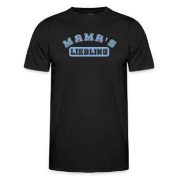 Mama's Liebling rosa Geschenk Mama Sohn Tochter - Männer Funktions-T-Shirt - Schwarz - Vorne - AI Model Male 178 dark (178cm)