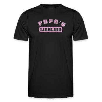 Papa's Liebling rosa Schrift Geschenk Papa Tochter - Männer Funktions-T-Shirt - Schwarz - Vorne - AI Model Male 178 dark (178cm)