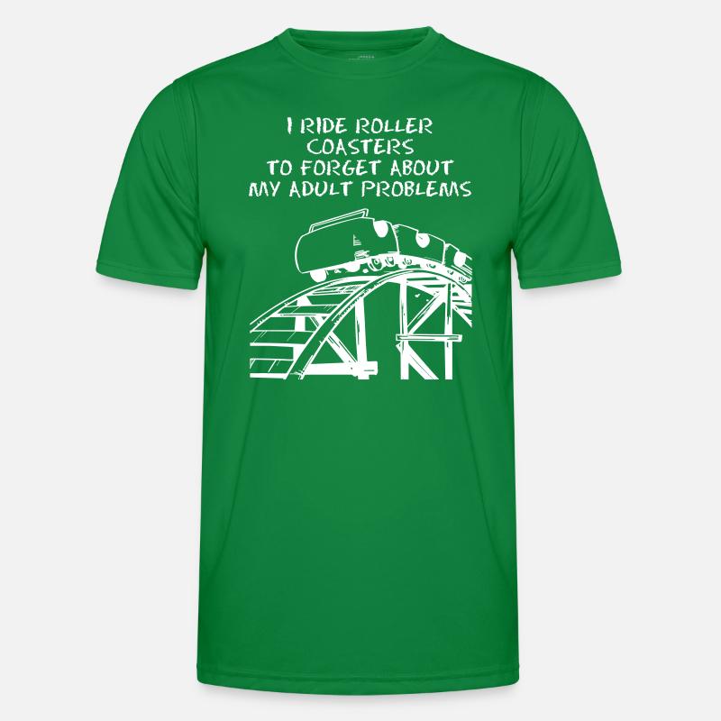 I Ride Roller Coaster Männer Funktions-T-Shirt