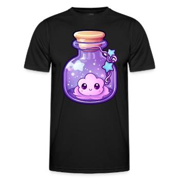 Cute Kawaii Potion - Men's Functional T-Shirt - black - Front - AI Model Male 178 dark (178cm)