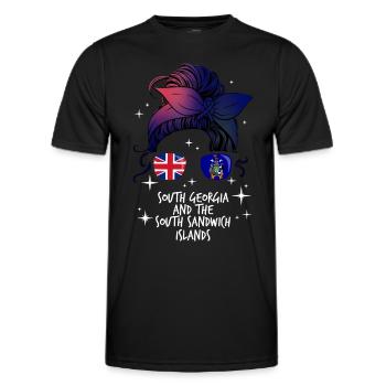 South Georgia and the South Sandwich Islands - Men's Functional T-Shirt - black - Front - AI Model Male 178 dark (178cm)