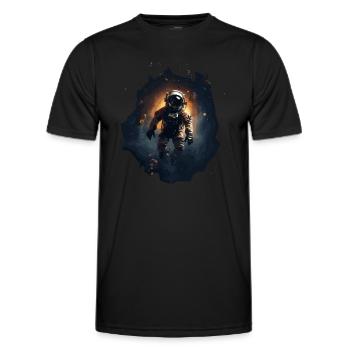 Astronaut Astronomie Weltall Weltraum Space - Männer Funktions-T-Shirt - Schwarz - Vorne - AI Model Male 178 dark (178cm)