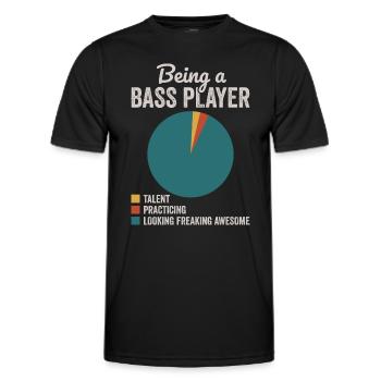 Bassist Bassist und Gitarrist Musiker - Männer Funktions-T-Shirt - Schwarz - Vorne - AI Model Male 178 dark (178cm)