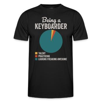 Being a Keyboarder Musician Keyboard Player - Men's Functional T-Shirt - black - Front - AI Model Male 178 dark (178cm)
