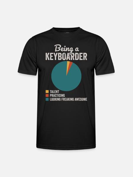 Als Keyboarder Musiker Keyboarder - Männer Funktions-T-Shirt - Schwarz
