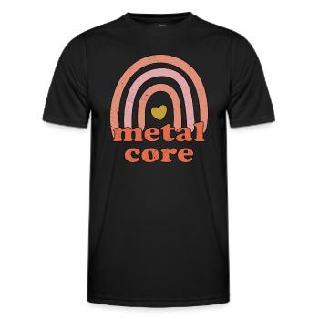 Lustiger Metalcore Sarkastischer Metal Metalhead - Männer Funktions-T-Shirt - Schwarz - Vorne - AI Model Male 178 dark (178cm)