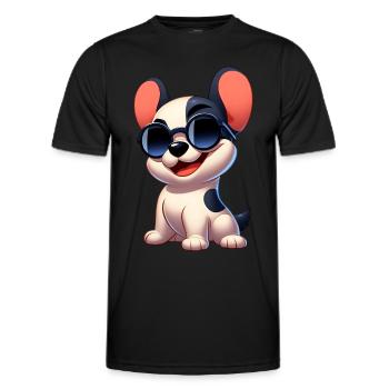 French Bulldog 6 - Men's Functional T-Shirt - black - Front - AI Model Male 178 dark (178cm)