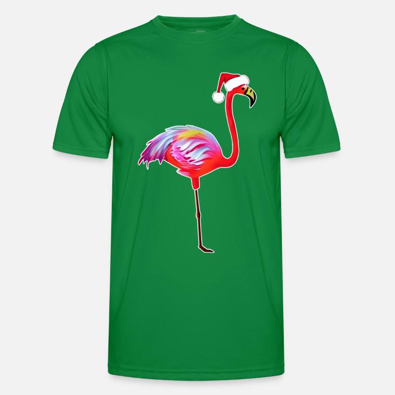 Noch ein Weihnachtsflamingo Männer Funktions-T-Shirt