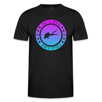 Scuba Diving tauchen - Männer Funktions-T-Shirt - Schwarz - Vorne - AI Model Male 178 dark (178cm)