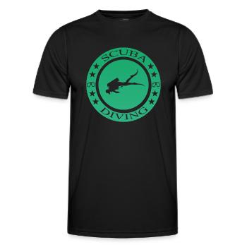 Scuba Diving tauchen - Männer Funktions-T-Shirt - Schwarz - Vorne - AI Model Male 178 dark (178cm)