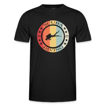 Tauchen, Scuba Diving - Männer Funktions-T-Shirt - Schwarz - Vorne - AI Model Male 178 dark (178cm)
