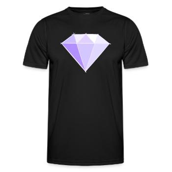 Edelsteine: Diamant Zeichnung. Juwel Symbol. - Männer Funktions-T-Shirt - Schwarz - Vorne - AI Model Male 178 dark (178cm)