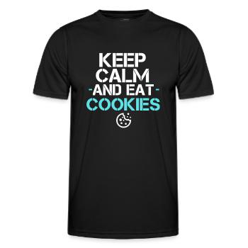 Stay Calm and Eat Cookies - Men's Functional T-Shirt - black - Front - AI Model Male 178 dark (178cm)