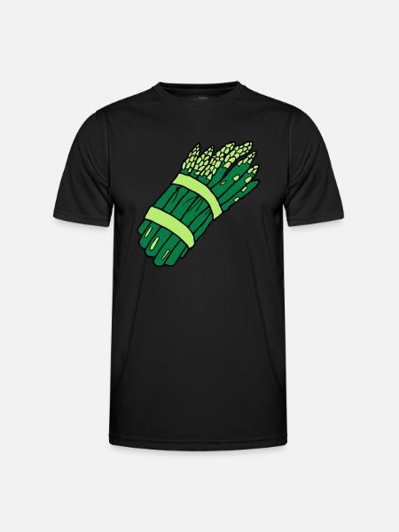 asparagus - Men's Functional T-Shirt - black