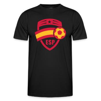 Spain Football Crest 02 - Men's Functional T-Shirt - black - Front - AI Model Male 178 dark (178cm)