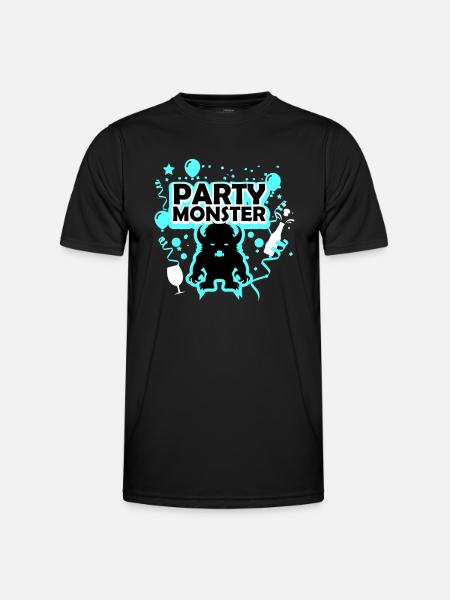 Party monster light blue - Men's Functional T-Shirt - black