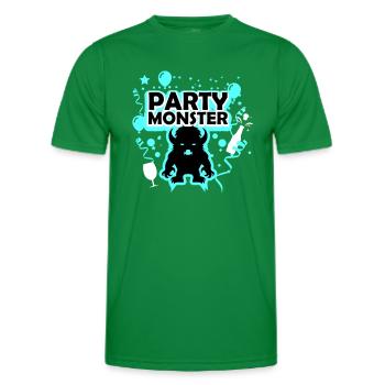 Party monster light blue - Men's Functional T-Shirt - kelly green - Front - AI Model Male 178 dark (178cm)