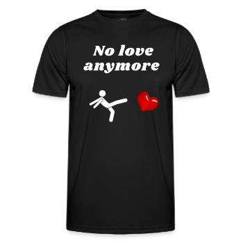 No love anymore - Men's Functional T-Shirt - black - Front - AI Model Male 178 dark (178cm)